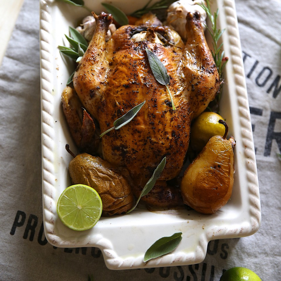 фотография из рецепта курица с лаймами и шалфеем